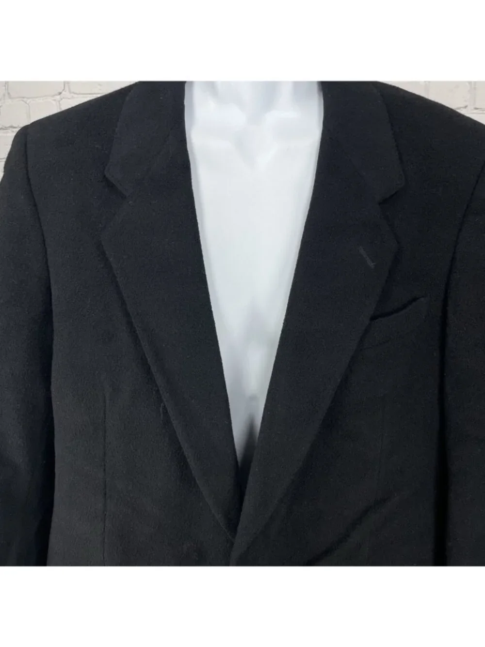 VTG Louis Raphael Black Cashmere Wool Soft 2 Button Blazer Notch Jacket Size 42R